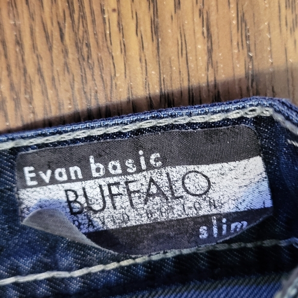 Buffalo Evan Basic Slim Fit Men's Distressed Ripped Denim Jeans W33 L28 B81 - Picture 6 of 11